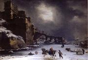Rembrandt, City wall in the winter